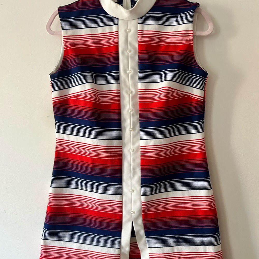 Koret of California Vintage Striped Sleeveless Dress